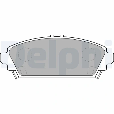 Bilde av DELPHI LP1526 Bremseklosser med akustisk slitasjevarsel antihyle blikk tilbehør HONDA: CIVIC 7 Hatchback, Accord 6 Limousine,