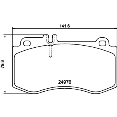 Bilde av HELLA 8DB 355 014 821 Bremseklosser klargjort for slitasjeindikator MERCEDES BENZ: E Klasse T modell, Sedan, CLS Shooting Brake