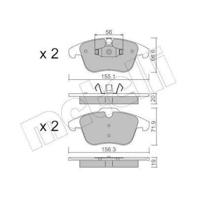 Bilde av Bremseklosser sett, Framaksel, ford,land rover,volvo, 1379971, 1427386, 1432363, 1436498, 1437761, 1458247, 1566232, 1747043, 1916756, 2