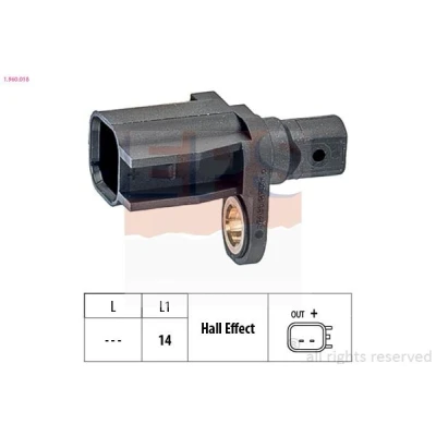 Bilde av FACET 21.0018 ABS Sensor Made in Italy OE Equivalent VOLVO: XC70 II Stasjonsvogn, XC60 I, V60 FORD: KUGA 1, FOCUS 3 Turnier,