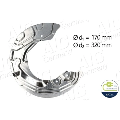 Bilde av AIC 55739 Bremseskjold framaksel høyre BMW: 3 Touring, Sedan, 1 Hatchback