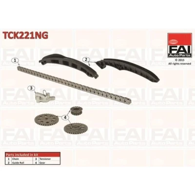 Bilde av FAI AutoParts TCK221NG Registerkjedesett uten tetning, med tannhjul simplex, Kjede m/lite støy VOLKSWAGEN: Polo IV Hatchback