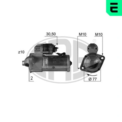 Bilde av ERA 220349A Starter 12 2 10 MITSUBISHI: L200 III Pick up, PAJERO 2, 1 Canvas Top