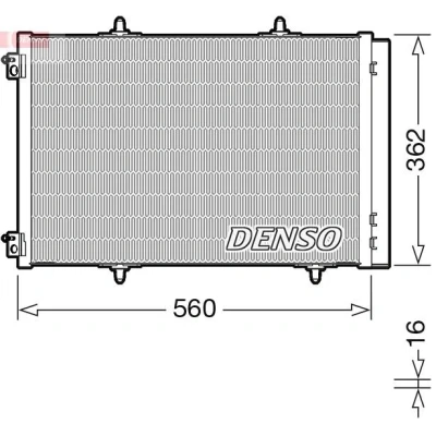 Bilde av DENSO DCN07061 Kondensator med tørker R 134a