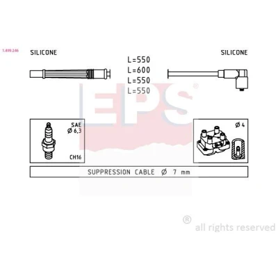 Bilde av EPS 1.499.246 Pluggledninger Made in Italy OE Equivalent