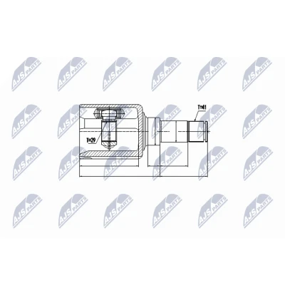 Bilde av NTY NPW FR 077 Drivknute framaksel venstre, girkassesiden, hjulside FORD: Tourneo Custom V362 Minibuss, Transit Minibuss