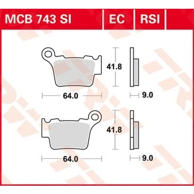 Bilde av TRW Organic Low Budget MCB743EC Bremseklosser