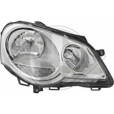 Bilde av DIEDERICHS 2205184 Frontlykter høyre H7, H7/H1, H1, H3 for høyrekjøring med elektromotor VOLKSWAGEN: Polo IV Hatchback