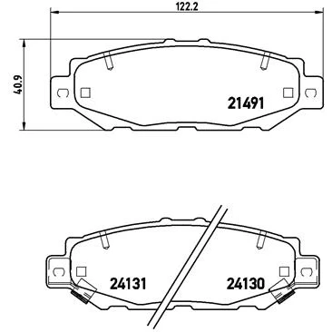 Bilde av BREMBO P 83 038 Bremseklosser med akustisk slitasjevarsel uten tilbehør TOYOTA: Supra IV