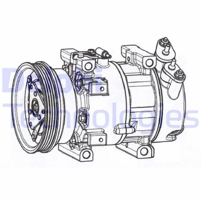 Bilde av DELPHI CS20533 Kompressor 7V16 PAG 46