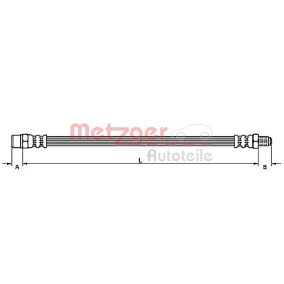 Bilde av METZGER 4110791 Bremseslange 303 VOLVO: V70 2, S60 I