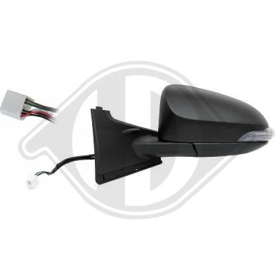 Bilde av Sidespeil Diederichs 6607227 venstre konveks, kan varmes opp, for elektrisk speiljustering, komplett speil grunnet TOYOTA: Yaris III Hatchback