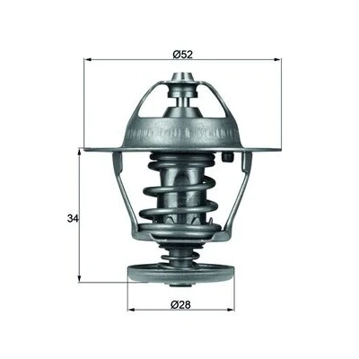 Bilde av MAHLE ORIGINAL TX 68 88D Termostat 88 52 med tetning FORD: MONDEO 3, Transit Custom V362 Van, 3 Kombi, PEUGEOT: Boxer Minibuss