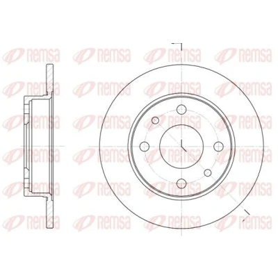 Bilde av REMSA 6110.00 Bremseskiver bakaksel, framaksel 240, 240 11 4 fullt ut FIAT: 500 Hatchback, Punto I Cabrio, Panda II Hatchback