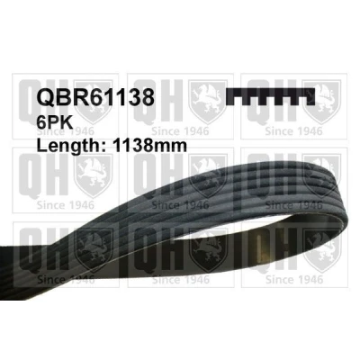 Bilde av QUINTON HAZELL QBR61138 Kileribberem 1138 6 VOLKSWAGEN: Caddy 3, Transporter 5 Bus, Multivan (7HM, TOYOTA: Yaris II Hatchback, Urban Cruiser