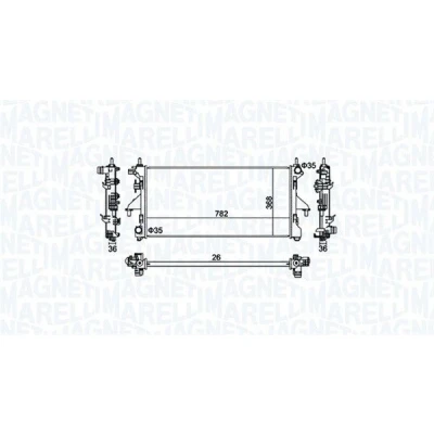 Bilde av MAGNETI MARELLI 350213126900 Radiator 782 368 34 Kjøleribber satt sammen mekanisk FIAT: Ducato III Flatvogn lastebil / Chassis