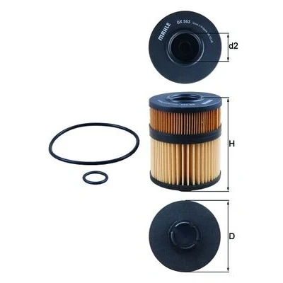 Bilde av MAHLE ORIGINAL OX 563D Oljefilter Filterinnsats OPEL: Vectra C Caravan, Signum CC, SAAB: 9 5 Stasjonsvogn, Sedan, RENAULT: ESPACE 4