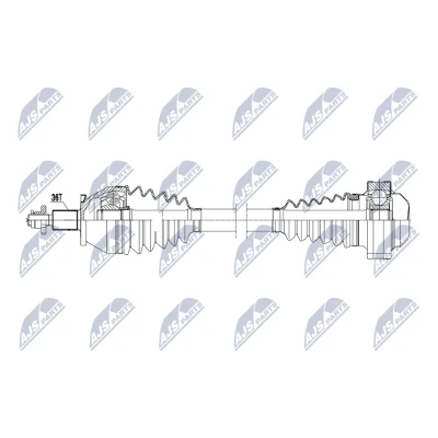 Bilde av NTY NPW VW 218 Drivaksel framaksel venstre 460mm Manuel girkasse VOLKSWAGEN: Polo IV Hatchback