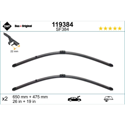 Bilde av Vindusvisker Swf Visioflex 119384 foran Rammeløs FORD: Focus C Max, Max