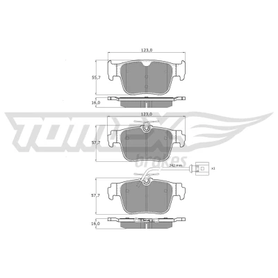 Bilde av TOMEX brakes TX 52 41 ABS Sensor venstre bakaksel 555mm HONDA: CIVIC 8 Hatchback