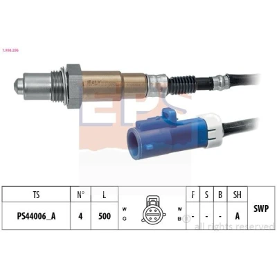 Bilde av EPS 1.998.296 Lambdasonde Made in Italy OE Equivalent oppvarmet, planarsonde, forsmurt gjenge FORD: Focus 3, 3 Turnier, 2, VOLVO: S40 II