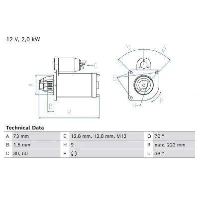 Bilde av Starter mazda 3, 3 sedan, skåp/halvkombi, 6 kombi, skåp / cx 5, 5 van OE M001T81582, M1T81582, SH1B 18 400