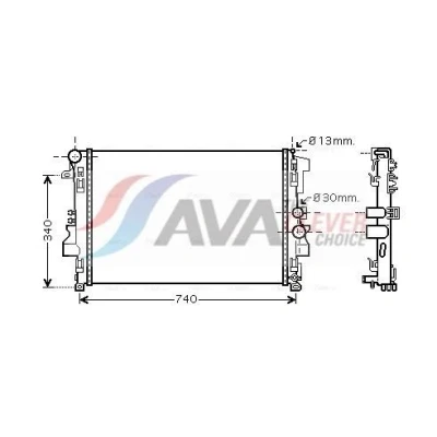 Bilde av Radiator AVA QUALITY COOLING MSA2356