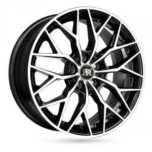 Bilde av Racer Mygal Shiny Black Machined Face 8,5x20 5/112 ET43 B66 Aluminiumfelger