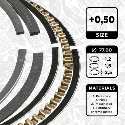 Bilde av Stempelringsett, seat,skoda,vw, 032 107 301 H, 311 C, 032107301H, 032107311C