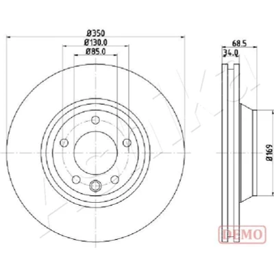Bilde av Bremseskive, Framaksel, Venstre, audi q7, porsche cayenne, panamera, vw touareg, 7L6615301E, 7L6615301K, 7L8615301, 95535140150, 9553514