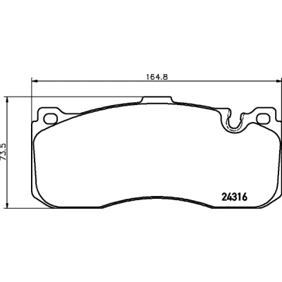 Bilde av HELLA 8DB 355 014 041 Bremseklosser klargjort for slitasjeindikator BMW: 3 Touring, Sedan, Coupé, MINI: Hatchback