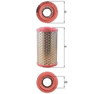 Bilde av MAHLE ORIGINAL LX 4574 Luftfilter 143 78 Filterinnsats FIAT: 500 Sedan