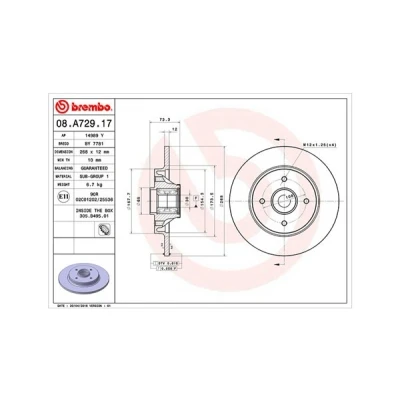 Bilde av MAGNETI MARELLI 360406105700 Bremseskiver 268, 268 12 4 30 fullt ut med ABS senorring PEUGEOT: Partner II Van, 5008 I, 3008 I