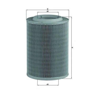 Bilde av MAHLE ORIGINAL LX 314 Luftfilter 237,5 164,0 Filterinnsats VOLKSWAGEN: Transporter 4 Bus, 4, California Westfalia T4 Minibuss