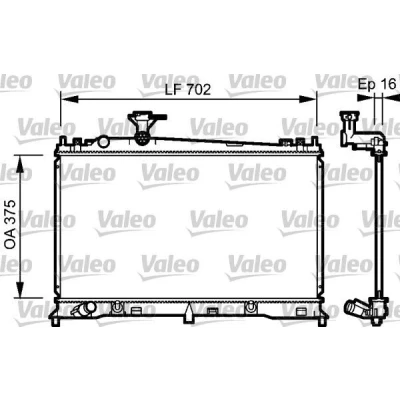 Bilde av VALEO 734483 Radiator Aluminium 375 678 16 uten kjølemiddelregulator Kjøleribber loddet