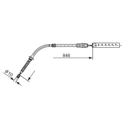 Bilde av BOSCH 1 987 482 866 Bremsekabel 846, 626 MINI: Hatchback