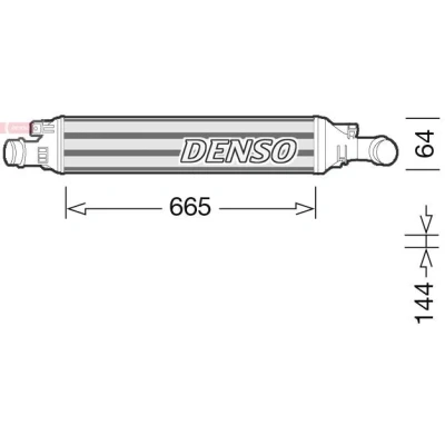 Bilde av DENSO DIT02036 Ladeluftkjøler Aluminium 665x144x64
