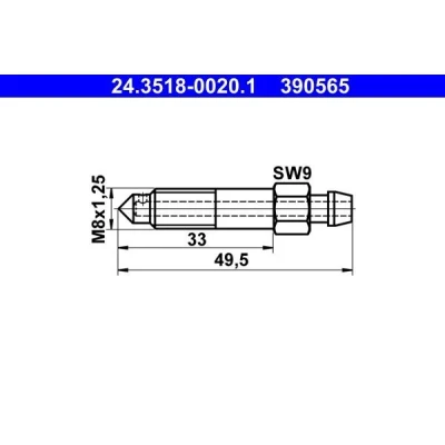 Bilde av ATE 24.3518 0020.1 Lufteskrue / ventil