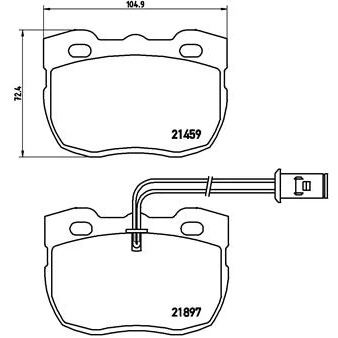 Bilde av BREMBO P 44 004 Bremseklosser inkl. slitasjevarselkontakt uten tilbehør