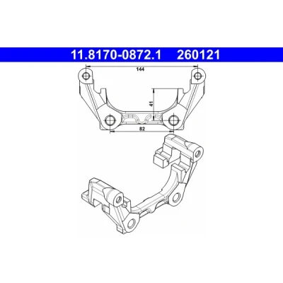 Bilde av ATE 11.8170 0872.1 Bremsecaliper Feste Holder