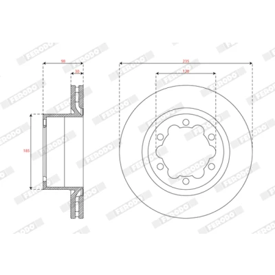 Bilde av Bremseskive FERODO DDF3106C 1