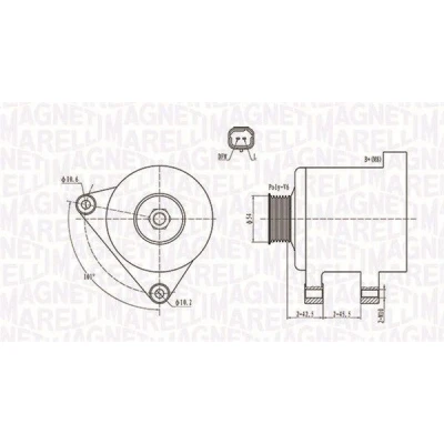 Bilde av MAGNETI MARELLI 063731674010 Dynamo 12V 150A CITROËN: Berlingo / First I, C4 I Hatchback, C1 PEUGEOT: Partner Van, 607 Sedan