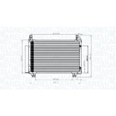 Bilde av MAGNETI MARELLI 350203741000 Kondensator med tørker 524x318x16 318 524 16