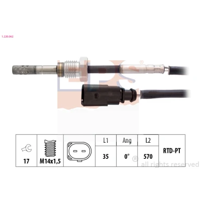 Bilde av Sensor, avgasstempertur EPS 1.220.062