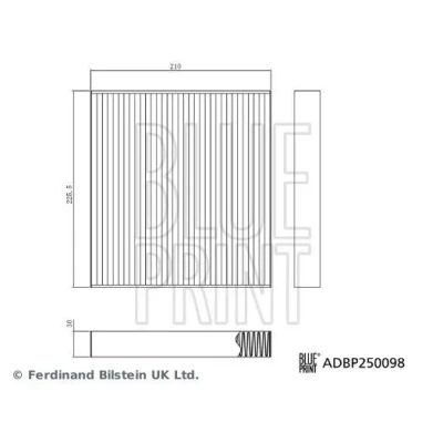 Bilde av Kupefilter BLUE PRINT ADBP250098