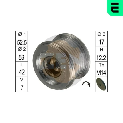 Bilde av ERA ZN5503 Frihjul Dynamo LEXUS: IS 2, TOYOTA: RAV4 III SUV