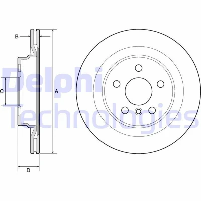 Bilde av DELPHI BG4778C Bremseskiver 300 20 5 ventilert belagt ubehandlet uten hjullager, ABS sensorring BMW: 2 Active Tourer, Gran X1