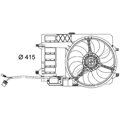 Bilde av MAHLE ORIGINAL CFF 29 000S Kjølevifte 398 12 elektrisk med ramme MINI: Hatchback