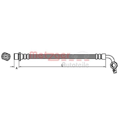 Bilde av METZGER 4110100 Bremseslange 270 TOYOTA: RAV4 II SUV