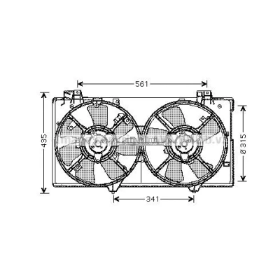 Bilde av PRASCO MT2129 Radiator Aluminium 375 682 16 Kjøleribber loddet
